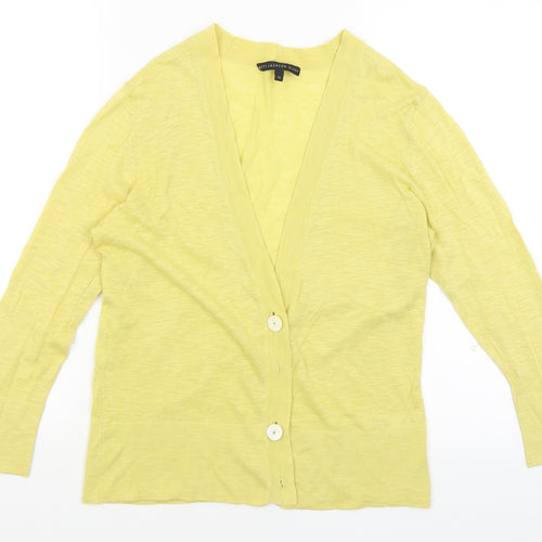 Betty Jackson Black Womens Yellow   Cardigan Jumper Size 12