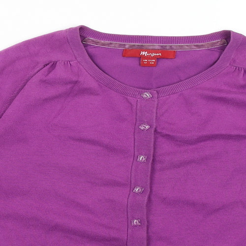 Monsoon Womens Purple   Cardigan Jumper Size 12