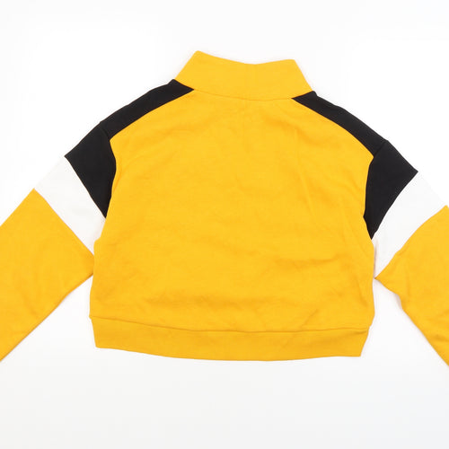 Divided Womens Yellow   Pullover Sweatshirt Size S