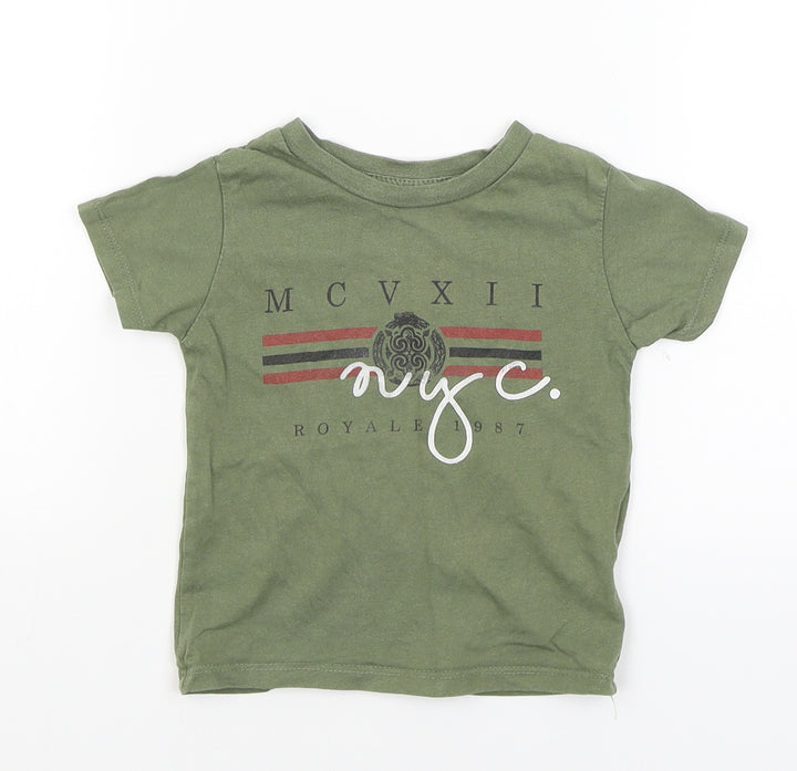River Island Baby Green Basic T-Shirt Size 6-9 Months - NYC