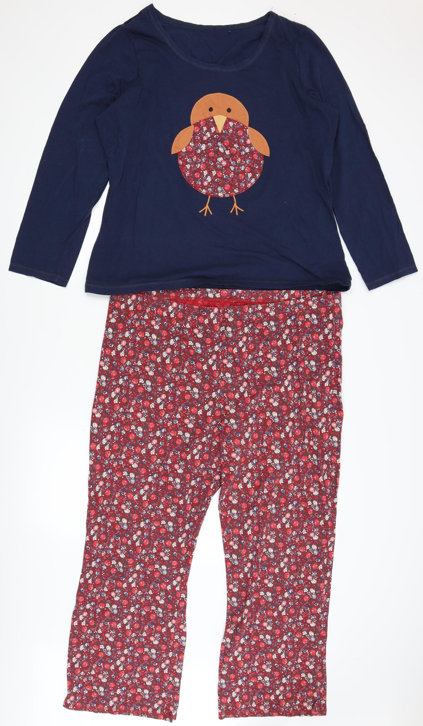 George Womens Blue Floral  Top Pyjama Set Size 22  - Robin