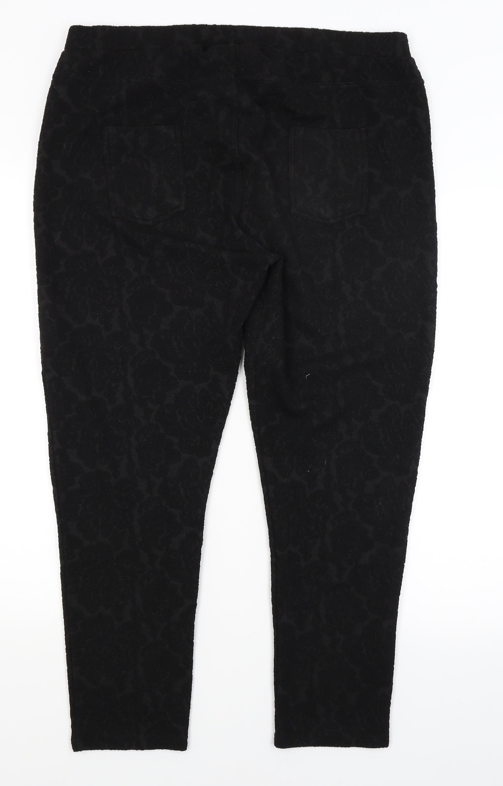 M&Co Womens Black   Capri Trousers Size 20 L25.5 in