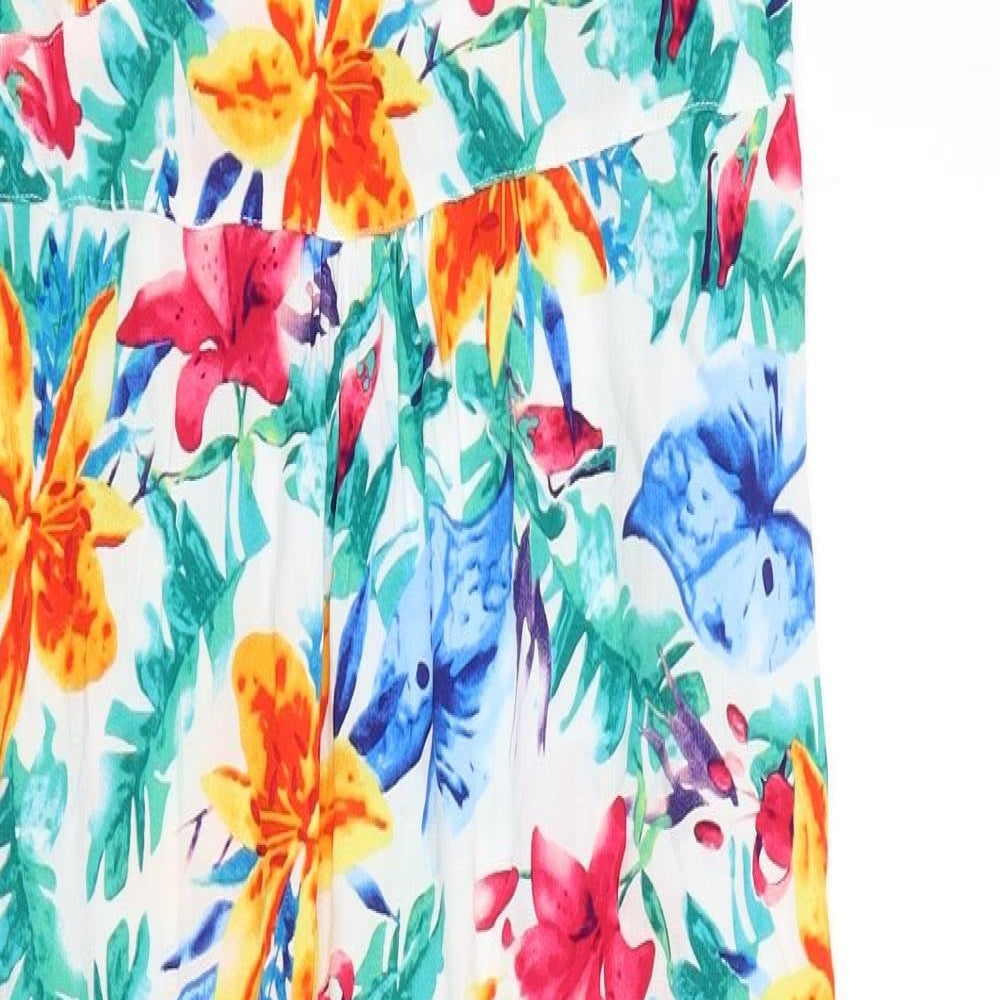 Riviera Womens White Floral  A-Line  Size 20