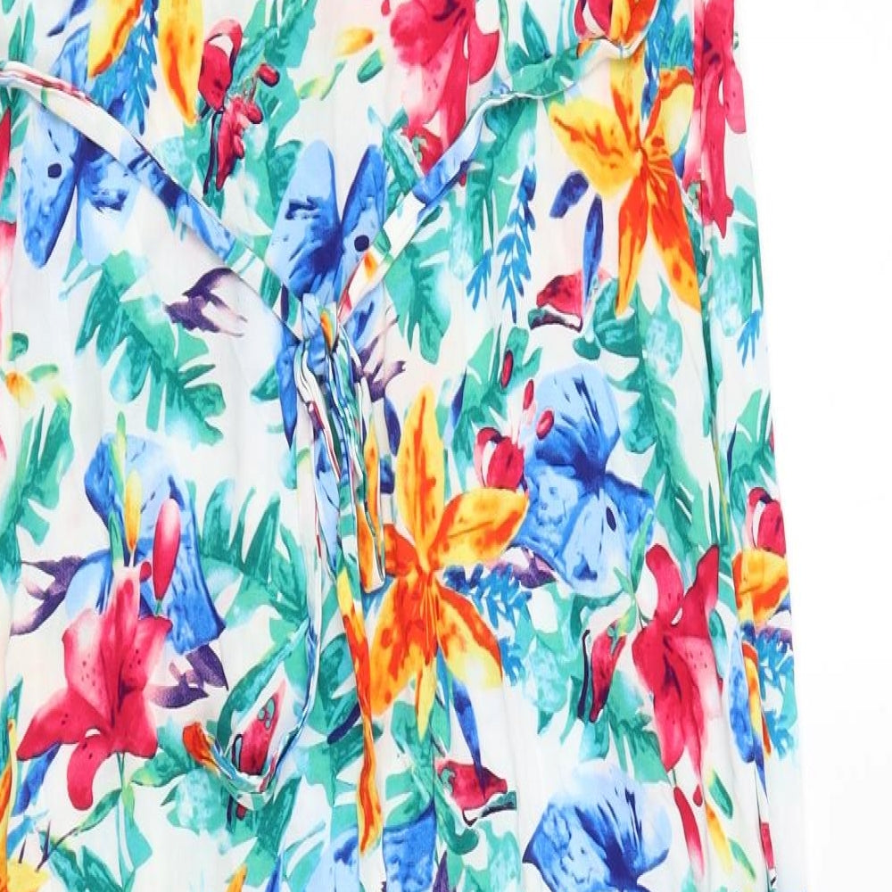 Riviera Womens White Floral  A-Line  Size 20