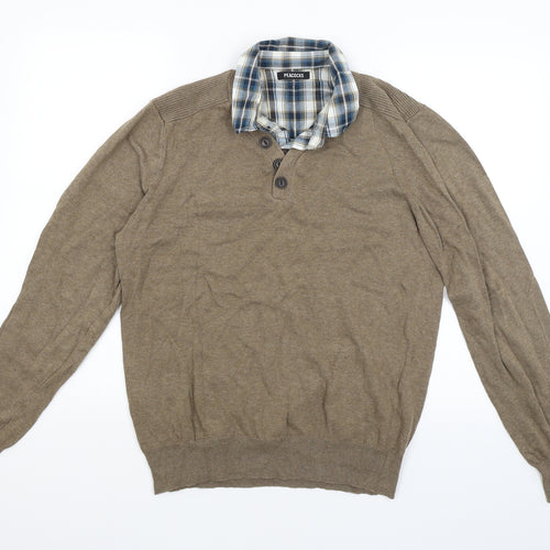 Peacocks Mens Brown   Pullover Jumper Size M
