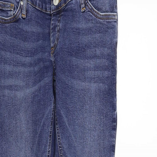 Topshop Womens Blue   Straight Jeans Size 32 in L27 in