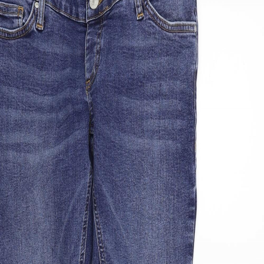 Topshop Womens Blue   Straight Jeans Size 32 in L27 in