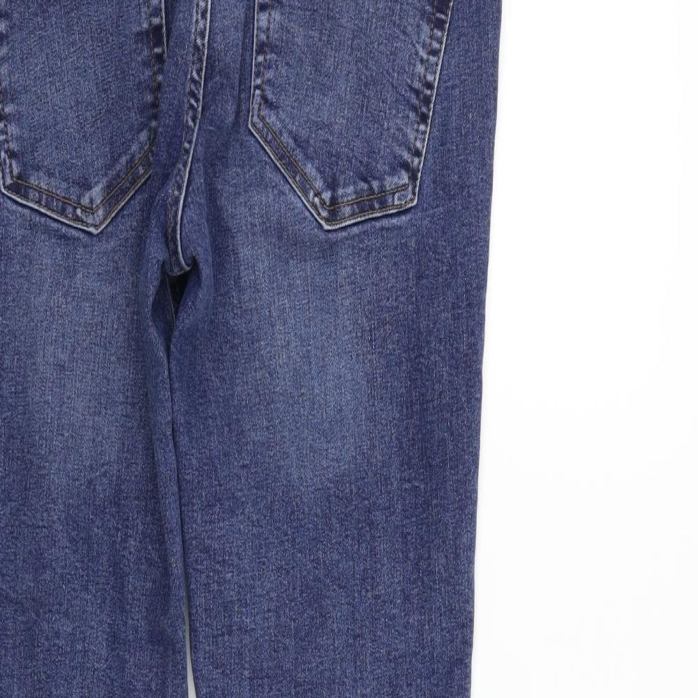 Topshop Womens Blue   Straight Jeans Size 32 in L27 in