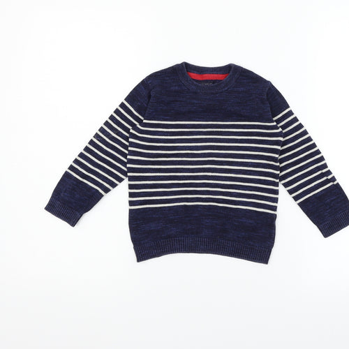 NEXT Boys Blue Striped  Pullover Jumper Size 3 Years