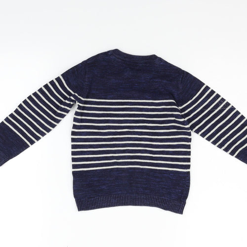 NEXT Boys Blue Striped  Pullover Jumper Size 3 Years