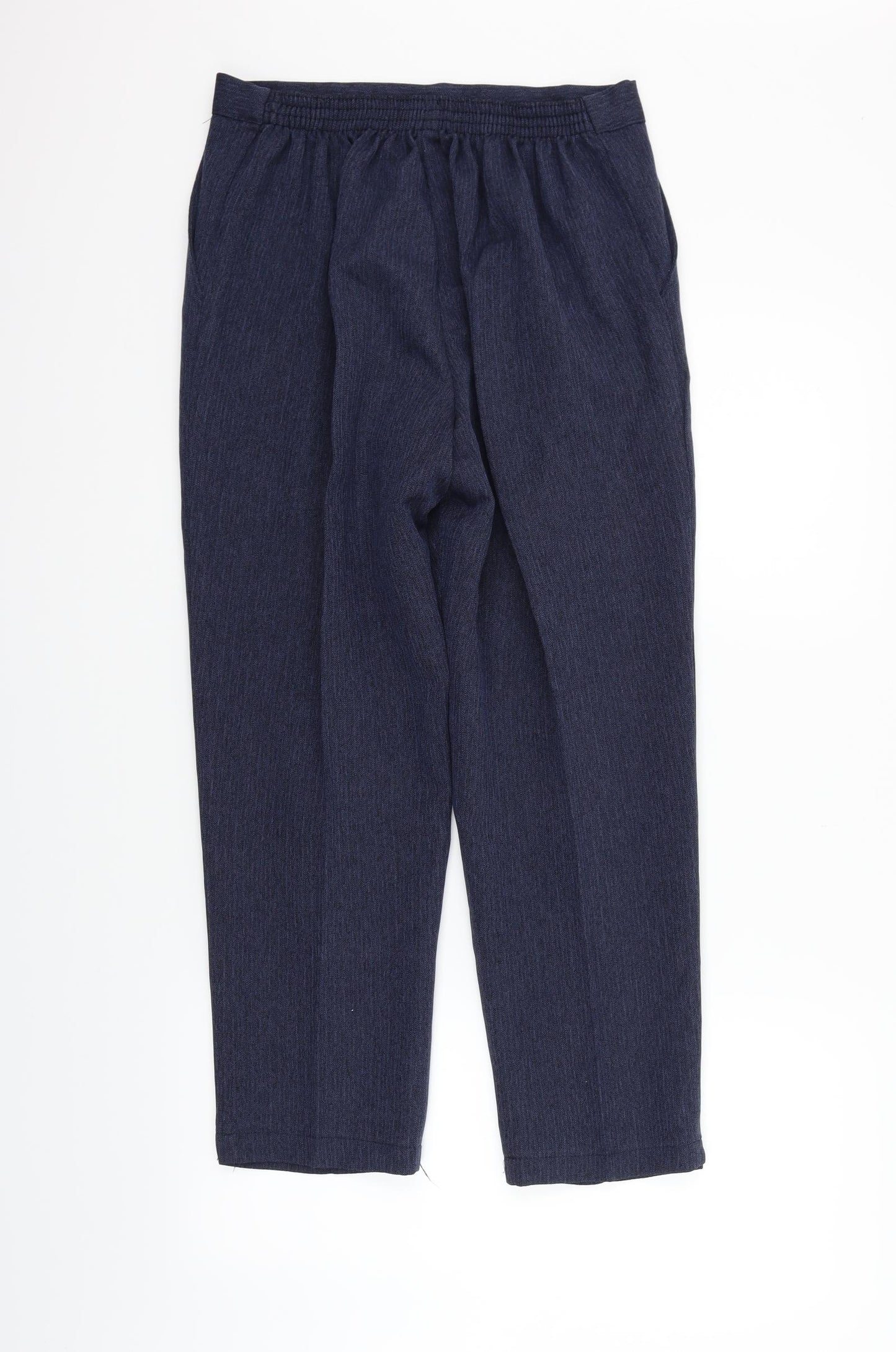 Preworn Womens Blue   Trousers  Size 16 L23 in - Elastic Waist Band