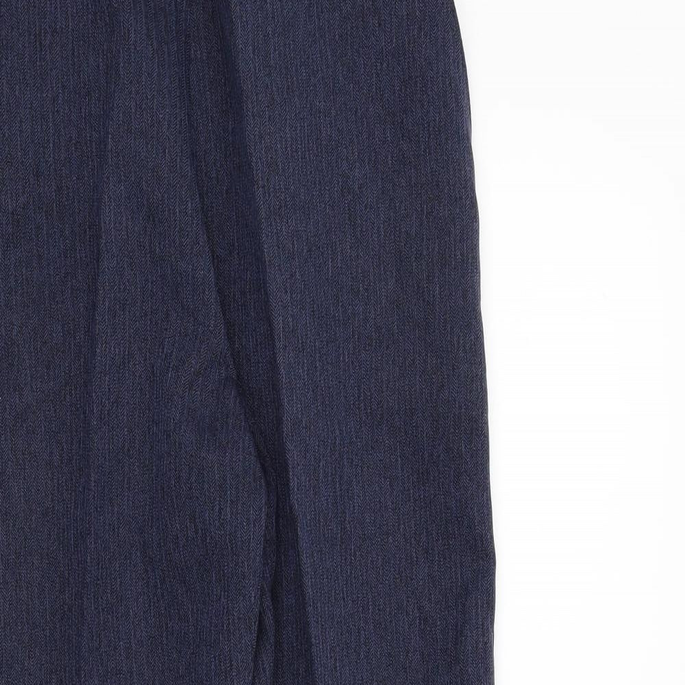 Preworn Womens Blue   Trousers  Size 16 L23 in - Elastic Waist Band