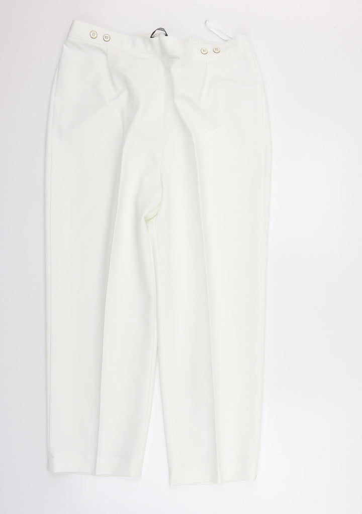 BM Womens White Trousers Size 16 L27 in