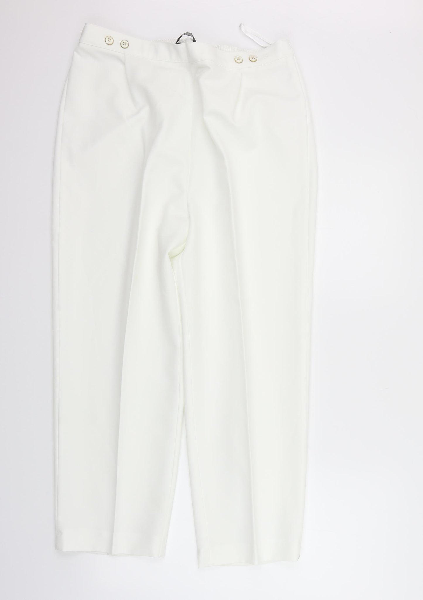 BM Womens White   Trousers  Size 16 L27 in