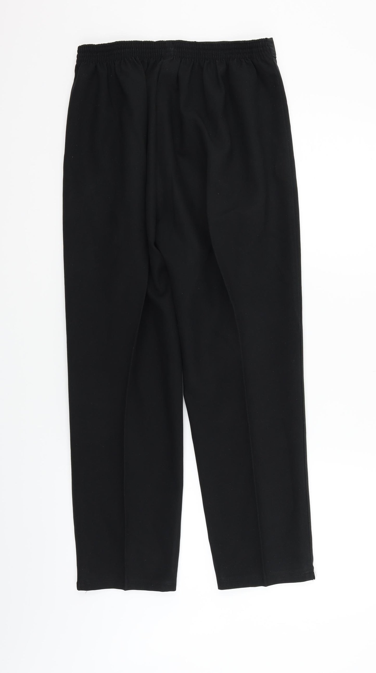 Preworn Womens Black   Trousers  Size 18 L24 in - Elastic Waist Band