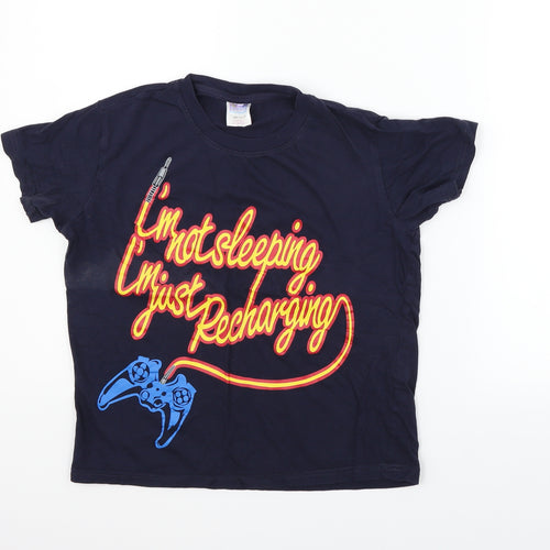 The Pjama Factory Boys Blue   Basic T-Shirt Size 11-12 Years