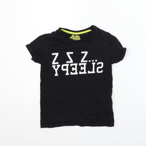 Marks and Spencer Boys Black   Basic T-Shirt Size 6-7 Years