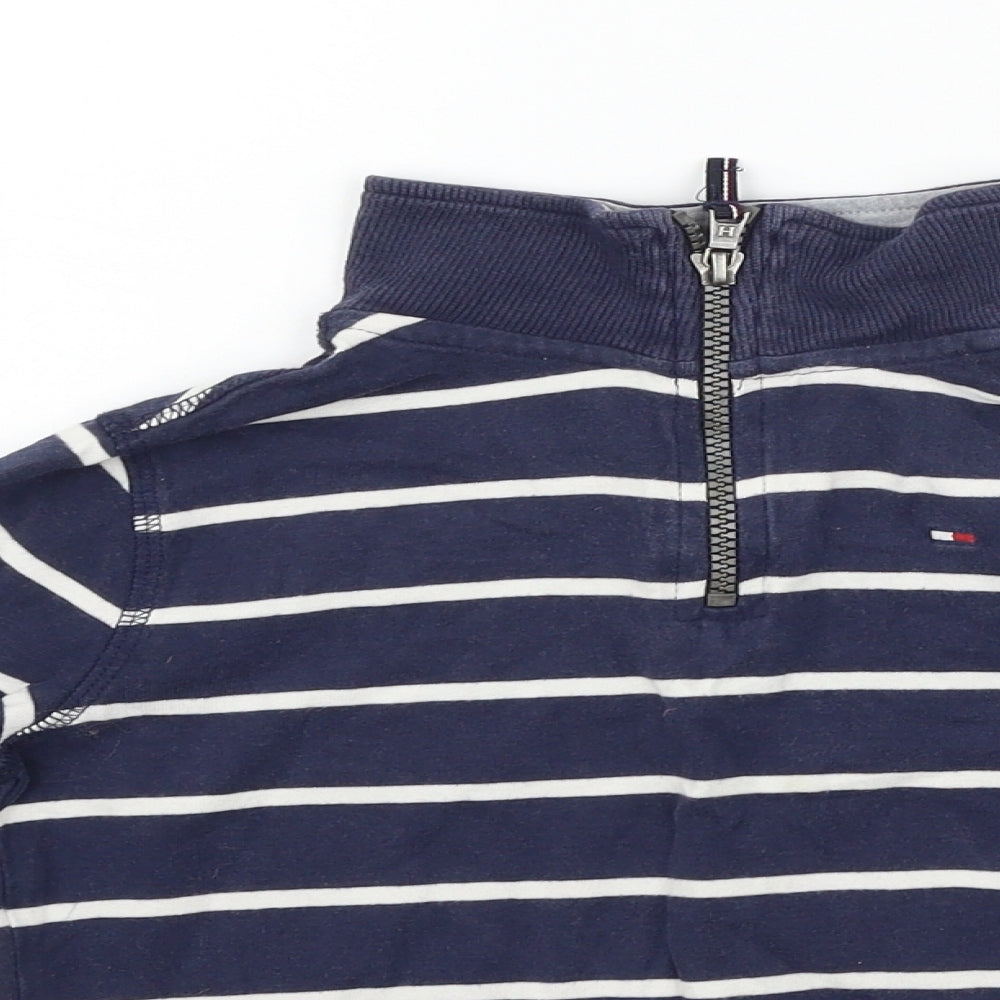 Tommy Hilfiger Boys Blue Spotted  Pullover Jumper Size 3 Years