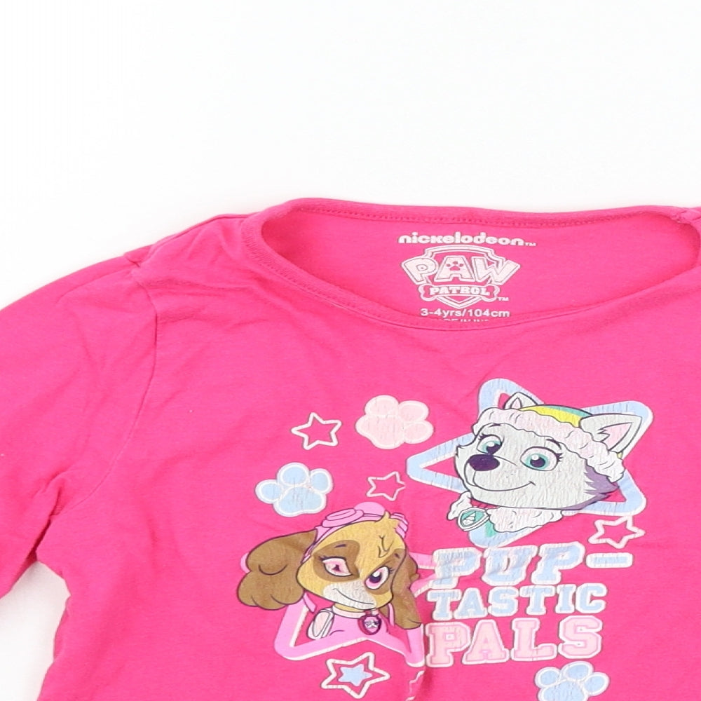 Primark Girls Pink   Camisole T-Shirt Size 3-4 Years  - paw patrol