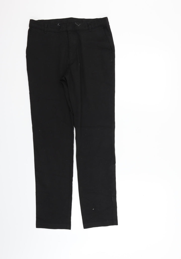 George Girls Black Ikat  Chino Trousers Size 12-13 Years