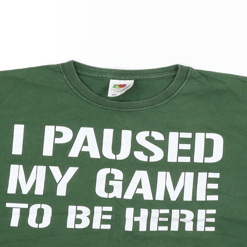 Fruit of the Loom Boys Green   Basic T-Shirt Size 12-13 Years