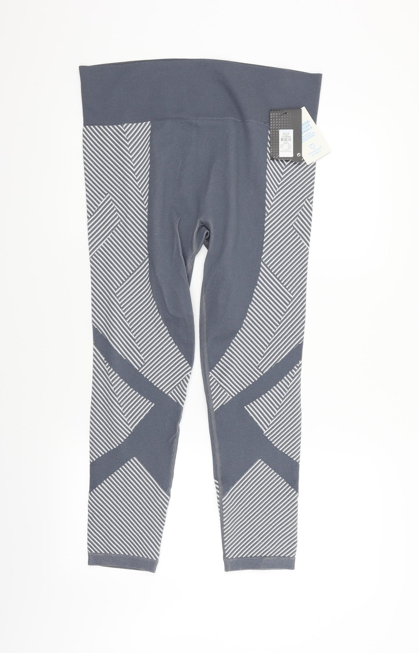 Primark Womens Grey Geometric  Jegging Leggings Size XL L24 in