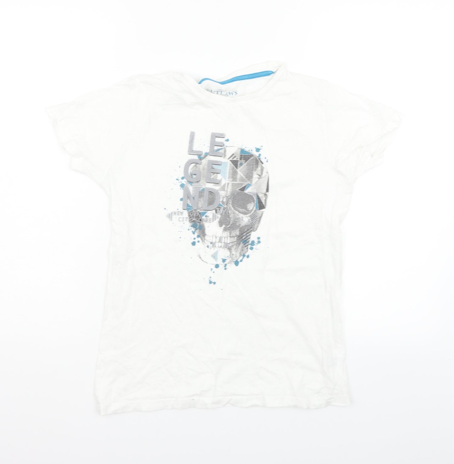 urban utlaws Girls White   Basic T-Shirt Size 11-12 Years