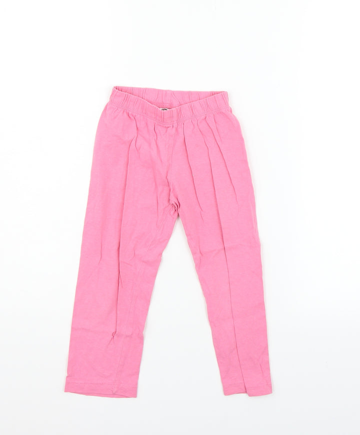 Paw patrol Girls Pink Solid Lounge Pants Size 4 Years