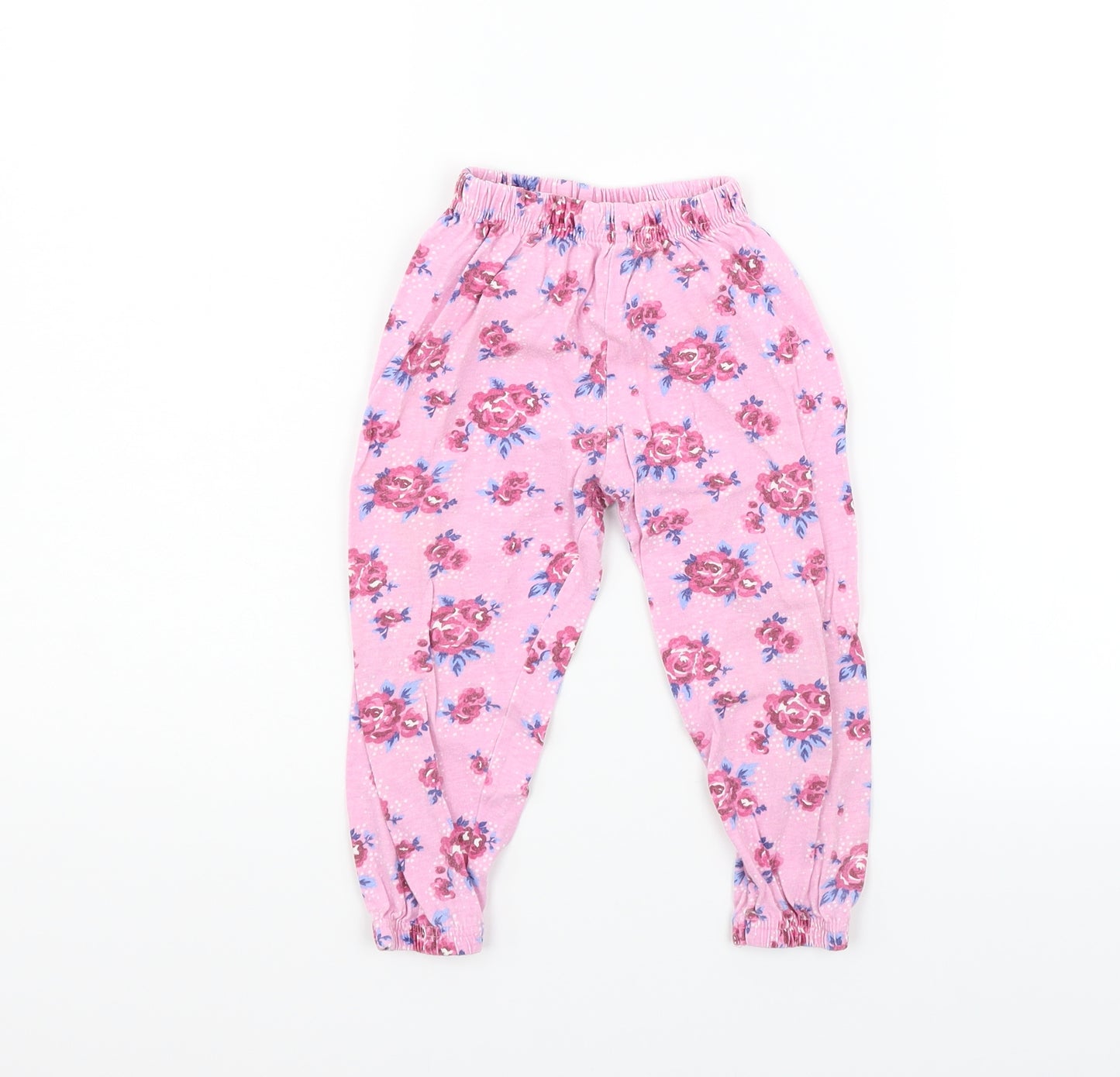 Mini Vanilla Girls Pink Geometric  Jogger Trousers Size 2-3 Years