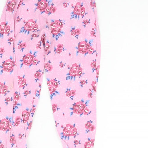 Mini Vanilla Girls Pink Geometric  Jogger Trousers Size 2-3 Years