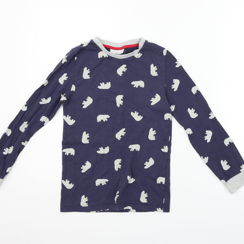 the little white company Boys Blue Geometric   Pyjama Top Size 9-10 Years