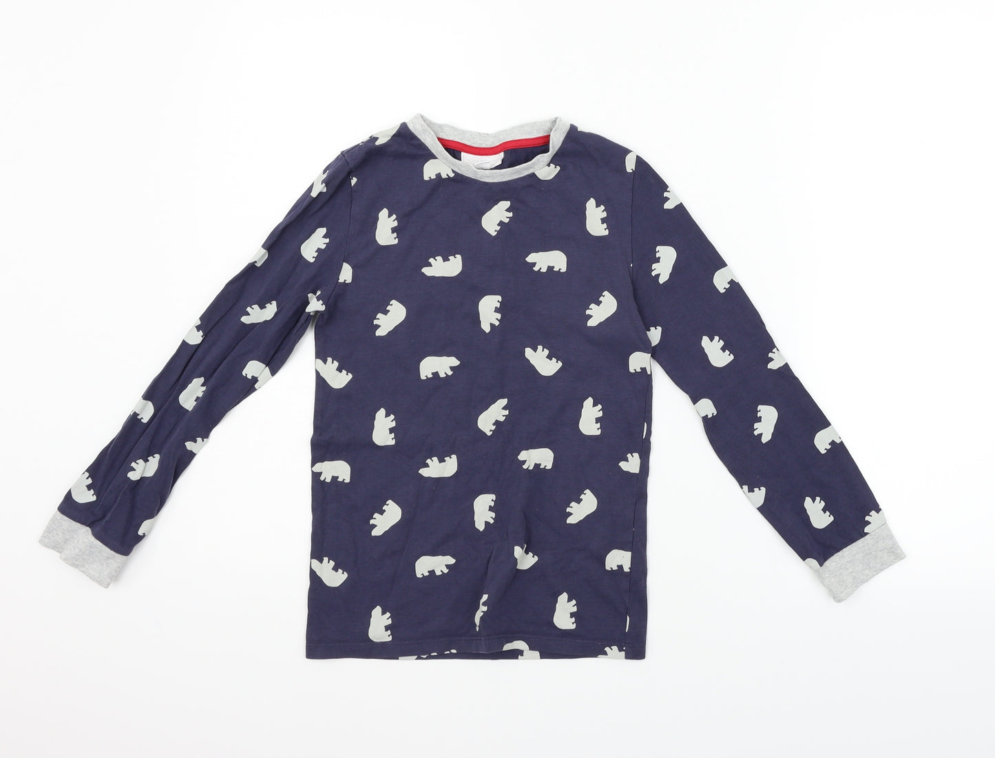 the little white company Boys Blue Geometric   Pyjama Top Size 9-10 Years