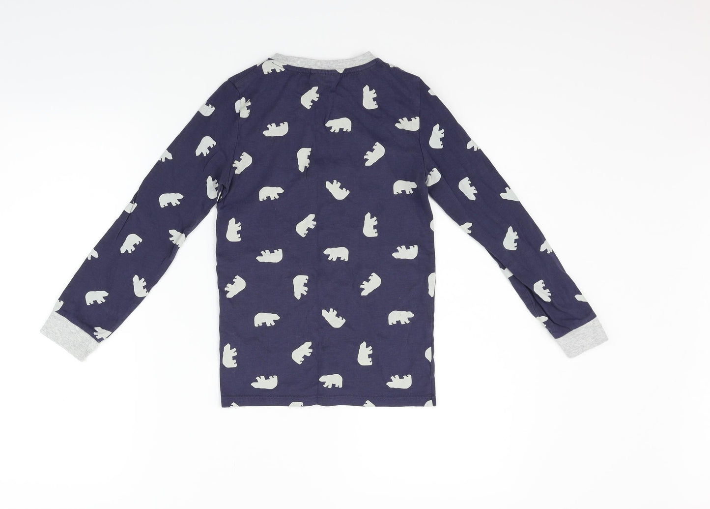 the little white company Boys Blue Geometric   Pyjama Top Size 9-10 Years