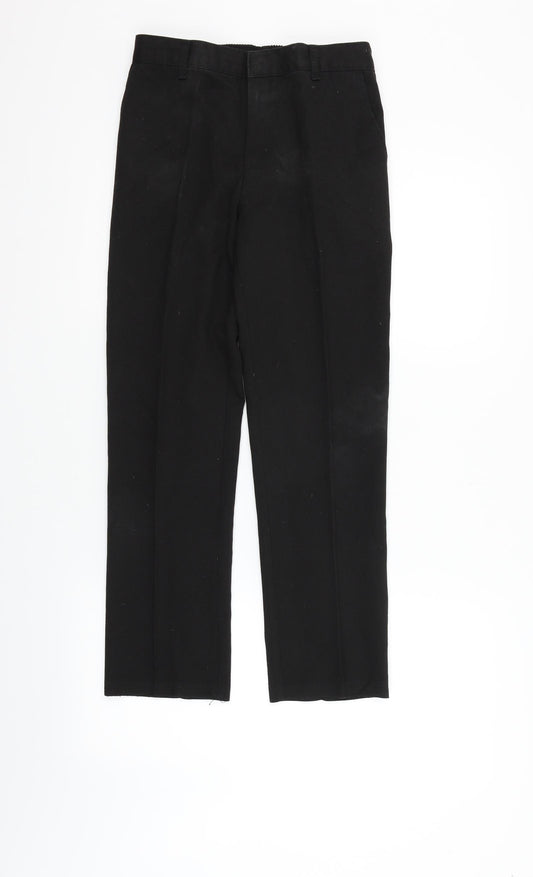 Front view of Pep&Co girls’ black chino trousers, size 11-12, years