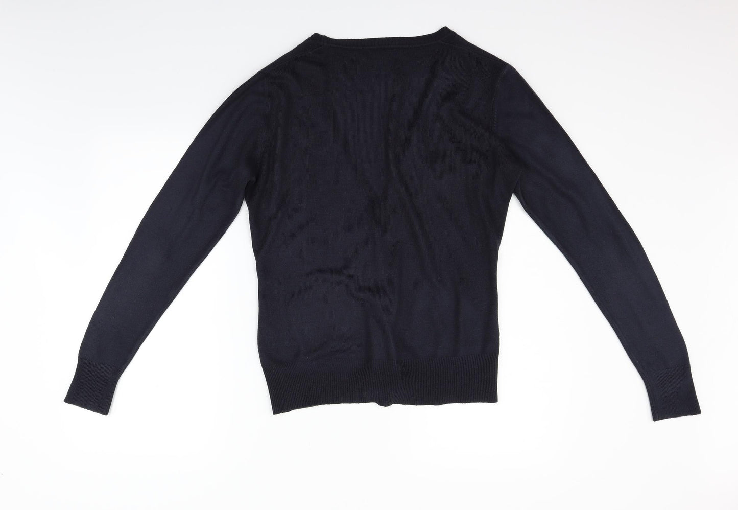 F&F Womens Blue Houndstooth  Cardigan Jumper Size 12