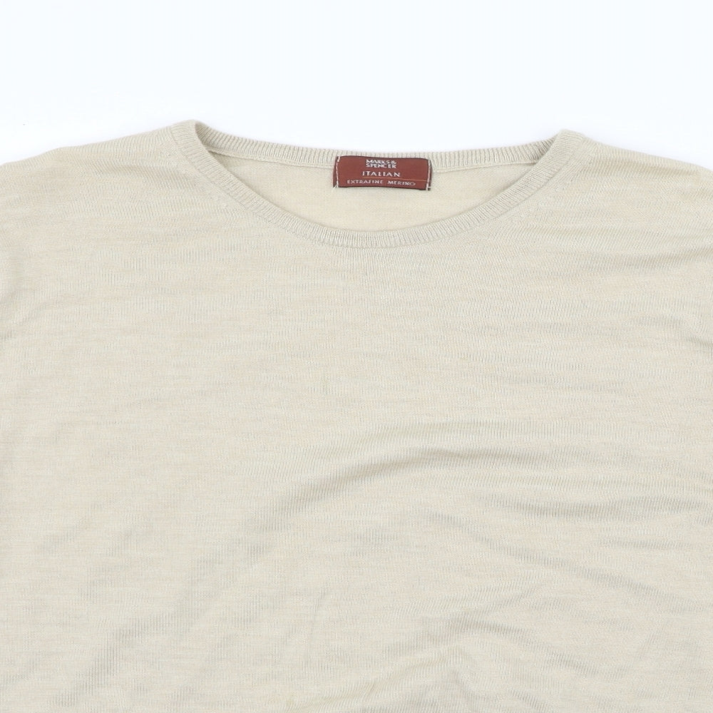 Marks and Spencer Womens Beige   Pullover Jumper Size L