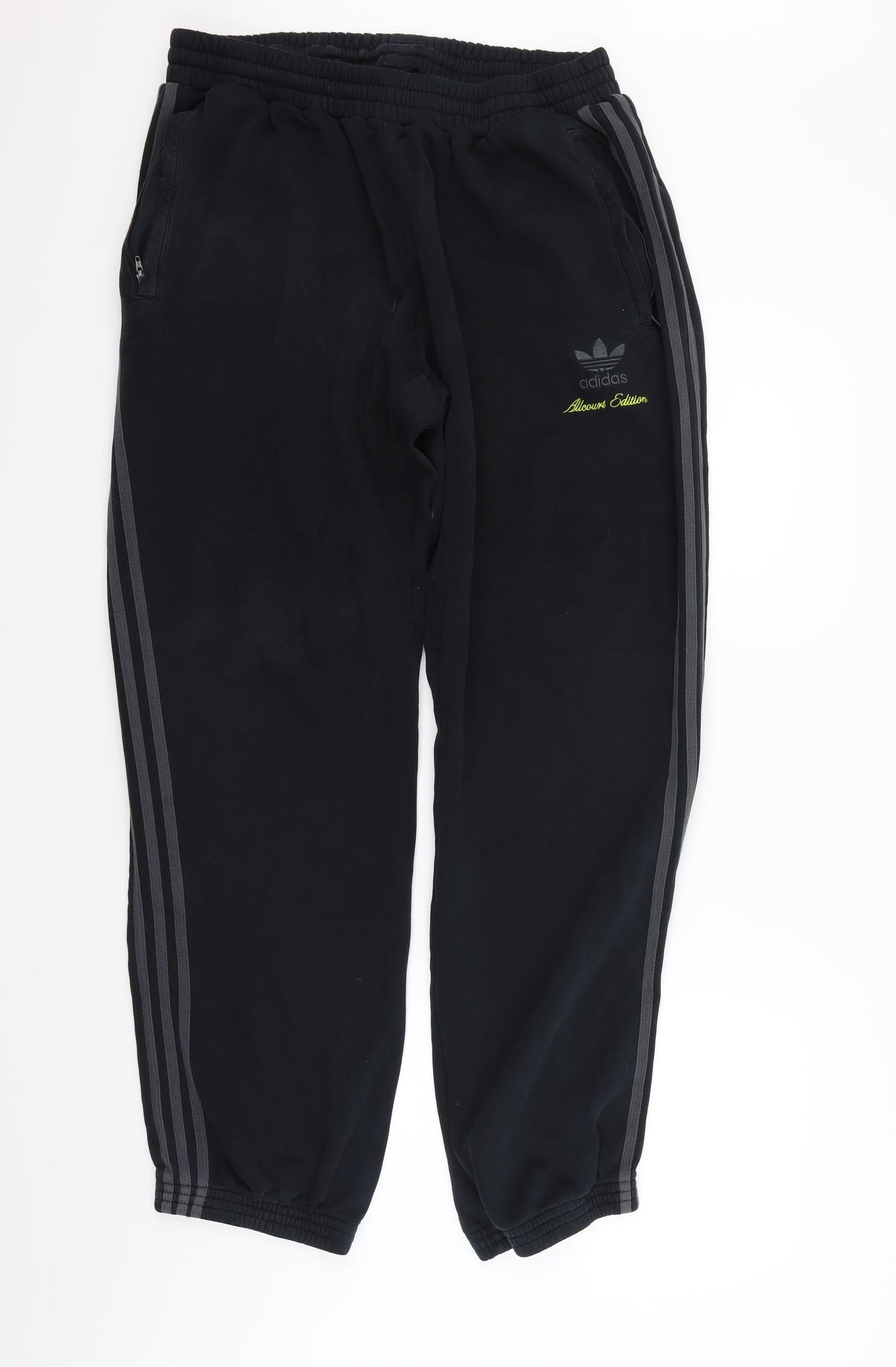 adidas Mens Black   Jogger Trousers Size XL L28 in