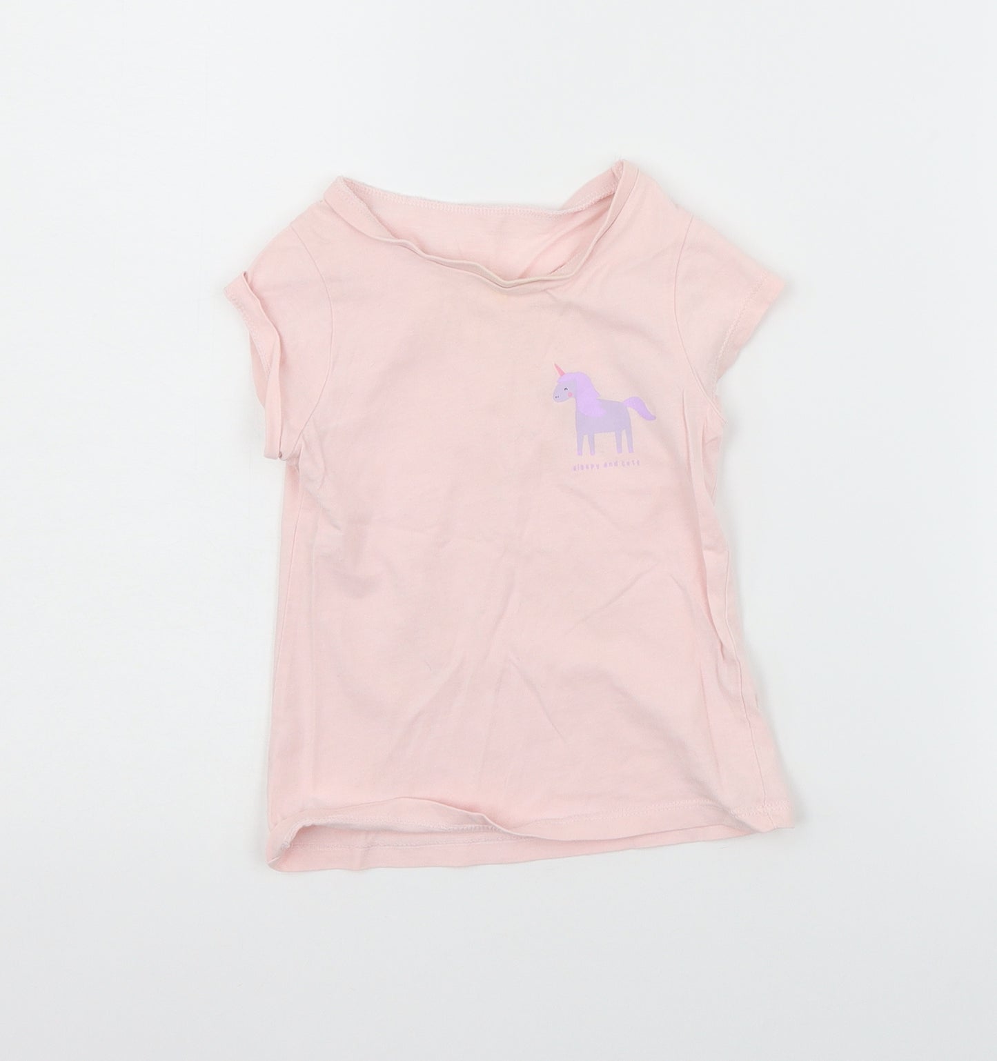 George Girls Pink   Basic T-Shirt Size 2-3 Years