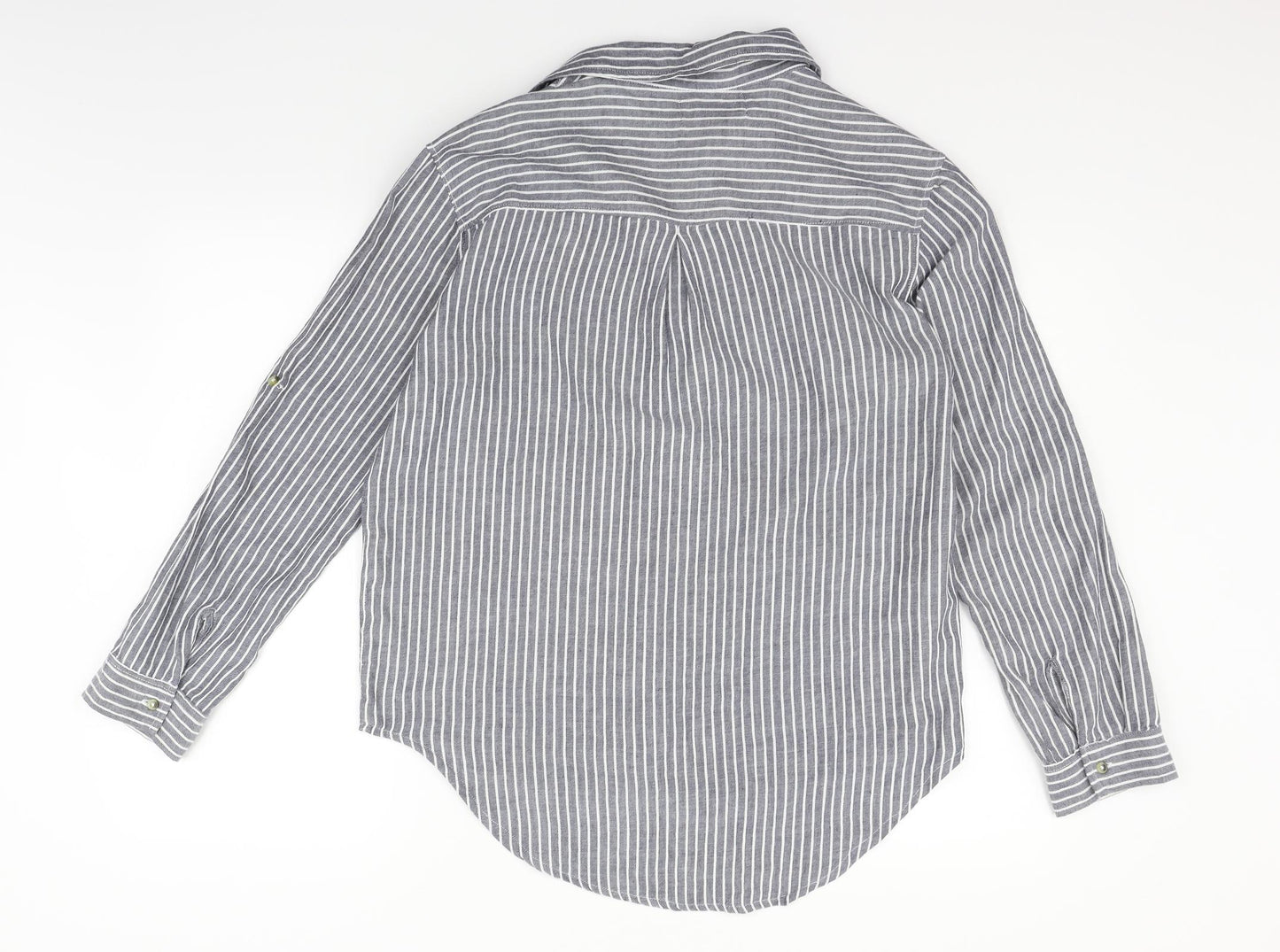 Atmosphere Womens Blue Striped  Basic Button-Up Size 12