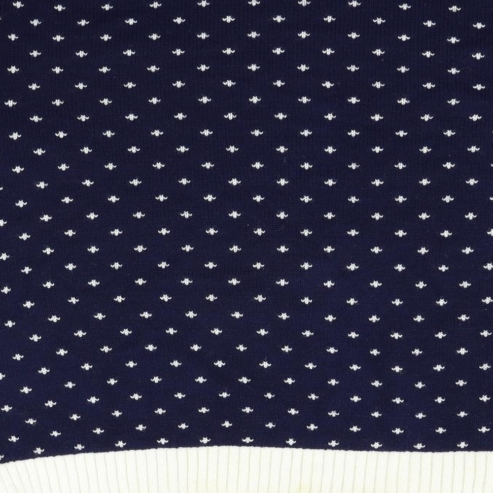 Catch 22 Mens Blue Geometric  Henley Jumper Size 2XL  - Deer print