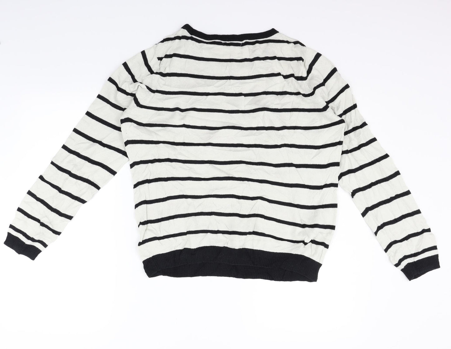 BHS Womens Beige Polka Dot  Pullover Jumper Size 16  - HEARTS