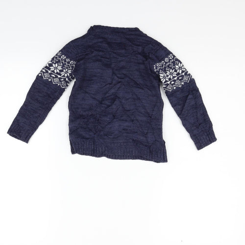 TU Girls Blue   Pullover Jumper Size 3 Years  - christmas