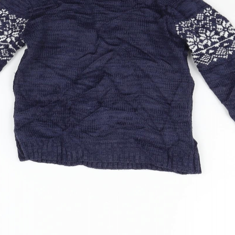 TU Girls Blue   Pullover Jumper Size 3 Years  - christmas