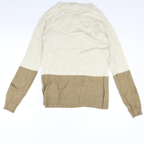 NEXT Womens Beige   Pullover Jumper Size 10  - jewl detail