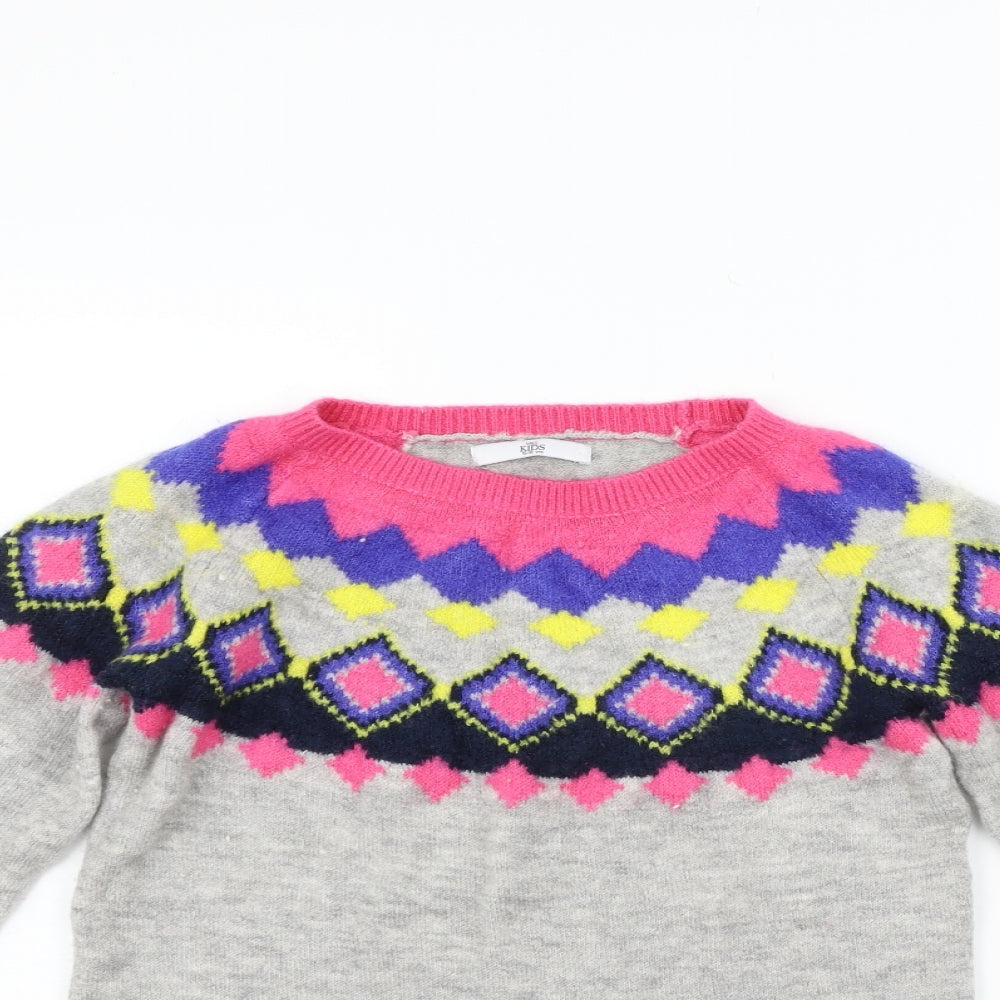 Marks and Spencer Girls Grey   Pullover Jumper Size 15-16 Years