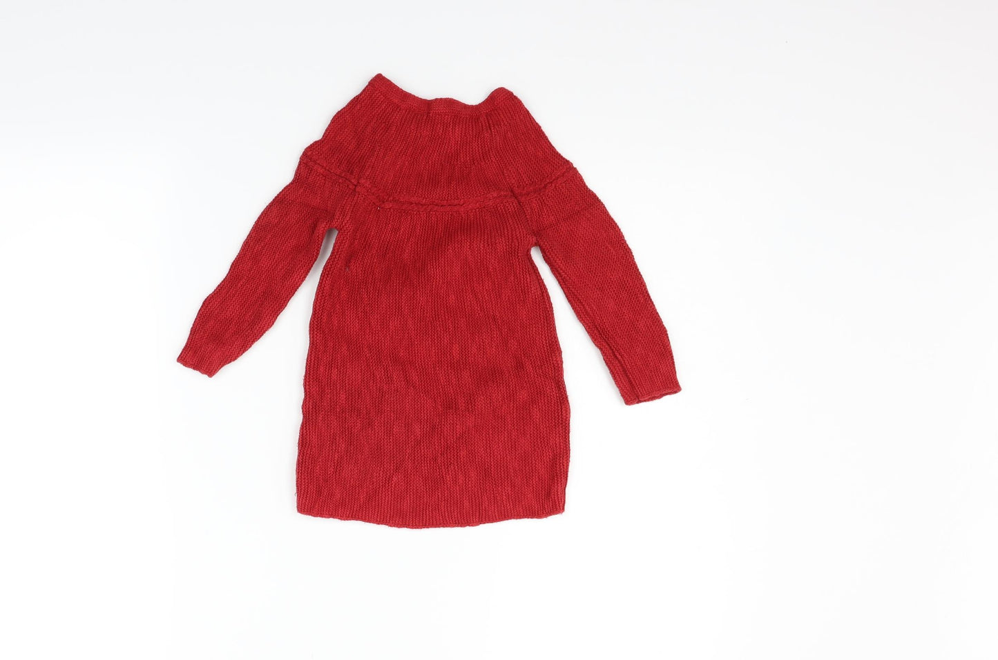 TU Girls Red   Fit & Flare  Size 9-12 Months  - ducks