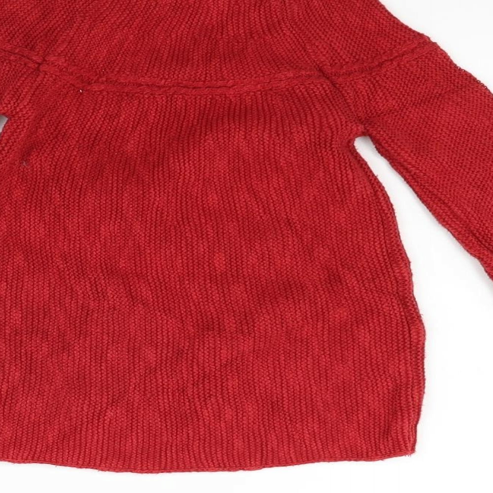 TU Girls Red   Fit & Flare  Size 9-12 Months  - ducks