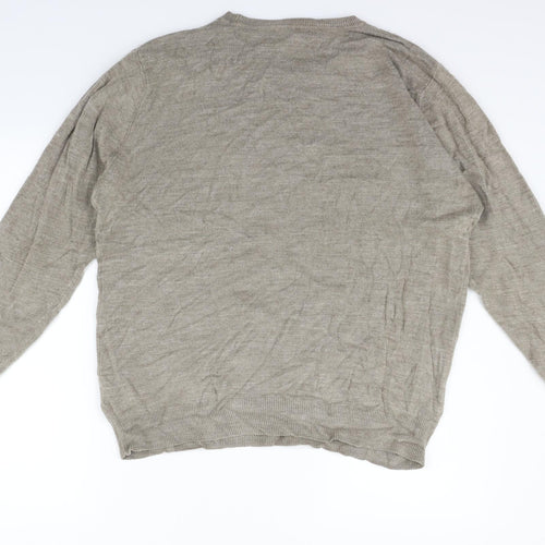 George Mens Beige   Pullover Jumper Size L