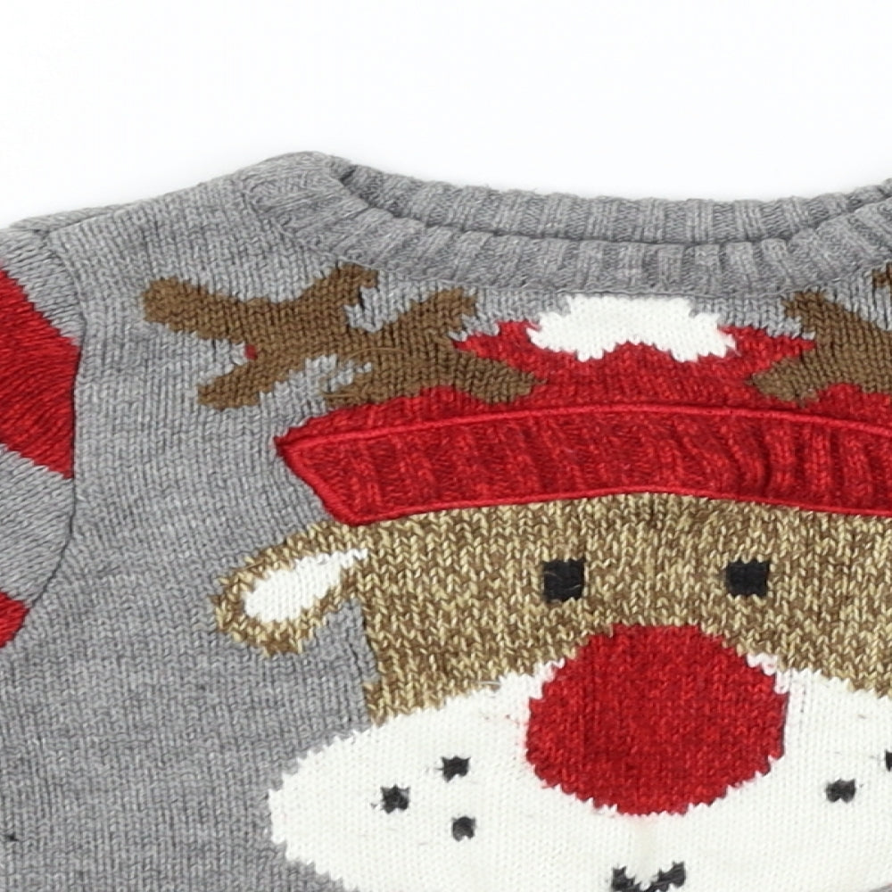 George Boys Grey   Pullover Jumper Size 2-3 Years  - christmas