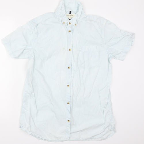 River Island Mens Blue    Button-Up Size L